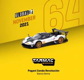 Pagani  - Zonda 2020 white/black - 1:64 - Tarmac - T64G-TL016-WH - TC-T64G-TL016-WH | Toms Modelautos