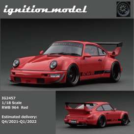 Porsche  - RWB 964 red - 1:18 - Ignition - IG2457 - IG2457 | Toms Modelautos