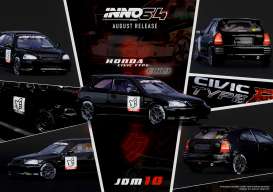 Honda  - Civic Type-R EK9 black - 1:64 - Inno Models - in64-EK9-JDM10 - in64EK9-JDM10 | Toms Modelautos
