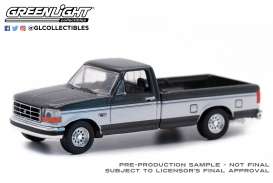 Ford - F-250 pick-up 1992 grey - 1:64 - GreenLight - 35220 - gl35220D | Toms Modelautos Ford - F-250 pick-up 1992 grey - 1:64 - GreenLight - 35220 - gl35220D | Toms Modelautos