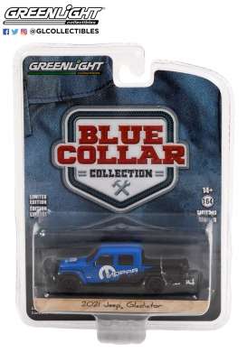 Jeep  - Gladiator 2021 blue/black/white - 1:64 - GreenLight - 35220 - gl35220F | Toms Modelautos