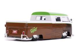 Volkswagen  - Bus Pick-up *Groot* 1963 brown/white/green  - 1:24 - Jada Toys - 31202 - jada31202 | Toms Modelautos