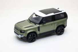 Land Rover  - Defender 2020 green - 1:24 - Welly - 24110 - welly24110gn | Toms Modelautos