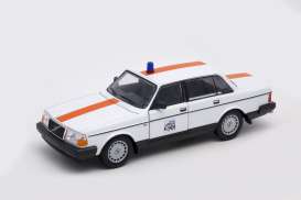 Volvo  - 240 GL *Belgium Police* 1986 white/orange - 1:24 - Welly - 24102BE-W - welly24102BE-W | Toms Modelautos