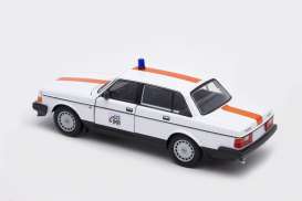 Volvo  - 240 GL *Belgium Police* 1986 white/orange - 1:24 - Welly - 24102BE-W - welly24102BE-W | Toms Modelautos