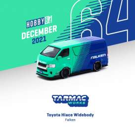 Toyota  - Hiace blue/green - 1:64 - Tarmac - T64-038-FAL - TC-T64-038FAL | Toms Modelautos