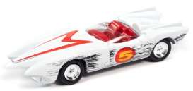 Speed Racer  - Mach 5 white - 1:64 - Johnny Lightning - SP159 - JLSP159 | Toms Modelautos