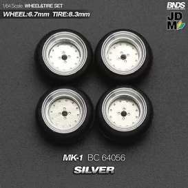 Wheels &amp; tires Rims & tires - 2021 silver/chrome - 1:64 - Mot Hobby - BC64056 - MotBC64056 | Toms Modelautos