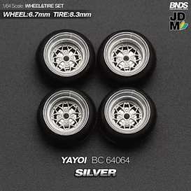 Wheels &amp; tires Rims & tires - 2021 silver/chrome - 1:64 - Mot Hobby - BC64064 - MotBC64064 | Toms Modelautos