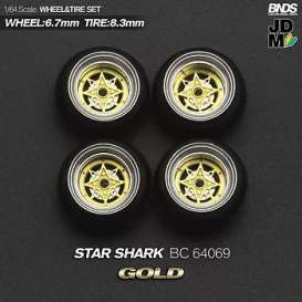 Wheels &amp; tires Rims & tires - 2021 gold/chrome - 1:64 - Mot Hobby - BC64069 - MotBC64069 | Toms Modelautos