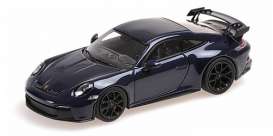 Porsche  - 911 (992) GT3 2020 blue metallic - 1:43 - Minichamps - 410069206 - mc410069206 | Toms Modelautos