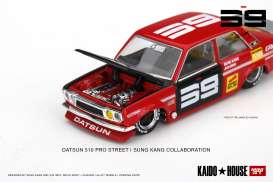 Datsun  - 510 Pro Street Kaido House red/black - 1:64 - Mini GT - KHMG003 - MGTKHMG003 | Toms Modelautos