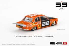 Datsun  - 510 Pro Street Kaido House orange/black - 1:64 - Mini GT - KHMG004 - MGTKHMG004 | Toms Modelautos