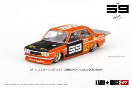 Datsun  - 510 Pro Street Kaido House orange/black - 1:64 - Mini GT - KHMG004 - MGTKHMG004 | Toms Modelautos
