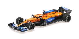 McLaren  - MCL35M 2021 orange/blue - 1:43 - Minichamps - 537215103 - mc537215103 | Toms Modelautos