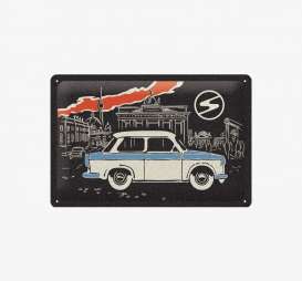 Tac Signs 3D  - Trabant black/red/white - Tac Signs - NA22330 - tacM3D22330 | Toms Modelautos