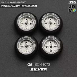 Wheels &amp; tires Rims & tires - 2021 silver/chrome - 1:64 - Mot Hobby - BC64072 - MotBC64072 | Toms Modelautos