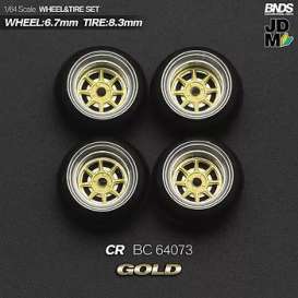 Wheels &amp; tires Rims & tires - 2021 gold/chrome - 1:64 - Mot Hobby - BC64073 - MotBC64073 | Toms Modelautos