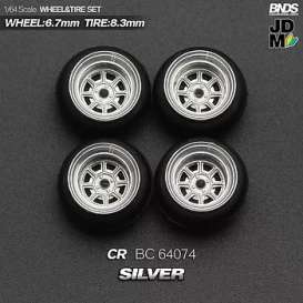 Wheels &amp; tires Rims & tires - 2021 silver/chrome - 1:64 - Mot Hobby - BC64074 - MotBC64074 | Toms Modelautos