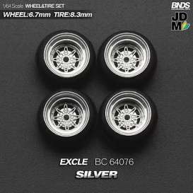 Wheels &amp; tires Rims & tires - 2021 silver/chrome - 1:64 - Mot Hobby - BC64076 - MotBC64076 | Toms Modelautos