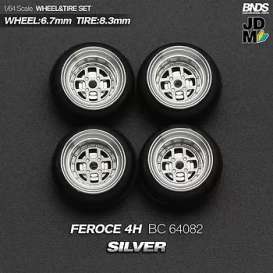 Wheels &amp; tires Rims & tires - 2021 silver/chrome - 1:64 - Mot Hobby - BC64082 - MotBC64082 | Toms Modelautos