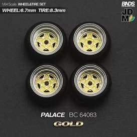 Wheels &amp; tires Rims & tires - 2021 gold/chrome - 1:64 - Mot Hobby - BC64083 - MotBC64083 | Toms Modelautos