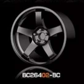 Wheels &amp; tires Rims & tires - 2021 black chrome - 1:64 - Mot Hobby - BC26402-BC - MotBC26402-BC | Toms Modelautos