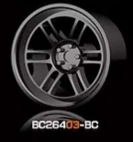 Wheels &amp; tires Rims & tires - 2021 black chrome - 1:64 - Mot Hobby - BC26403-BC - MotBC26403-BC | Toms Modelautos