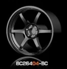 Wheels &amp; tires Rims & tires - 2021 black chrome - 1:64 - Mot Hobby - BC26404-BC - MotBC26404-BC | Toms Modelautos