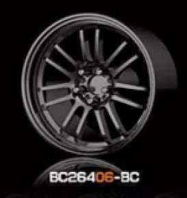 Wheels &amp; tires Rims & tires - 2021 black chrome - 1:64 - Mot Hobby - BC26406-BC - MotBC26406-BC | Toms Modelautos