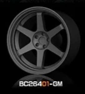 Wheels &amp; tires Rims & tires - 2021 gun metal - 1:64 - Mot Hobby - BC26401-GM - MotBC26401-GM | Toms Modelautos