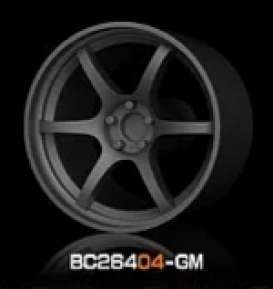 Wheels &amp; tires Rims & tires - 2021 gun metal - 1:64 - Mot Hobby - BC26404-GM - MotBC26404-GM | Toms Modelautos
