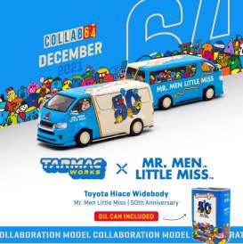 Toyota  - Hiace blue/white - 1:64 - Tarmac - T64-038-MR - TC-T64-038MR | Toms Modelautos