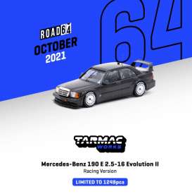 Mercedes Benz - 190E black - 1:64 - Tarmac - T64R-024-BK2 - TC-T64R024BK2 | Toms Modelautos Mercedes Benz - 190E black - 1:64 - Tarmac - T64R-024-BK2 - TC-T64R024BK2 | Toms Modelautos