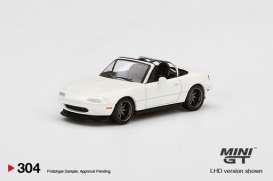 Mazda  - Miata white - 1:64 - Mini GT - 00304-L - MGT00304lhd | Toms Modelautos