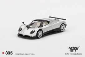 Pagani  - Zonda F silver - 1:64 - Mini GT - 00305-L - MGT00305lhd | Toms Modelautos