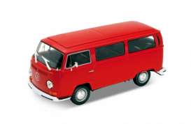 Volkswagen  - 1972 red - 1:24 - Welly - 22472r - welly22472r | Toms Modelautos
