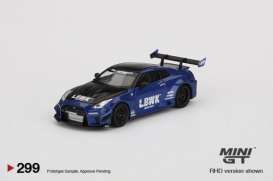LB Works Silhouette - GT blue - 1:64 - Mini GT - 00299-R - MGT00299rhd | Toms Modelautos