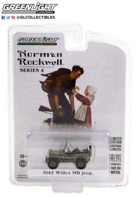 Willys  - MB Jeep 1945 green - 1:64 - GreenLight - 54060A - gl54060A | Toms Modelautos