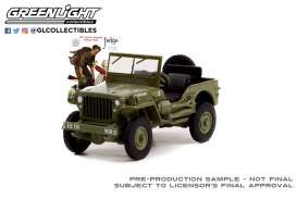 Willys  - MB Jeep 1945 green - 1:64 - GreenLight - 54060A - gl54060A | Toms Modelautos