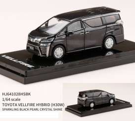 Toyota  - Vellfire Hybrid black pearl - 1:64 - Hobby Japan - HJ641028HSBK - HJ641028HSBK | Toms Modelautos