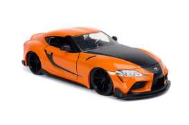 Toyota  - Supra F&F F9 2020 orange/black - 1:24 - Jada Toys - 32097 - jada32097 | Toms Modelautos