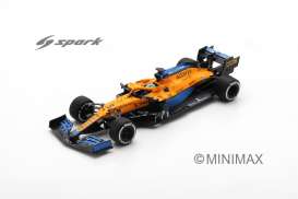 McLaren  - MCL35M 2021 orange/blue - 1:43 - Spark - S7689 - spas7689 | Toms Modelautos
