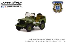 Willys  - MB Jeep 1942 army green - 1:64 - GreenLight - 61020A - gl61020A | Toms Modelautos