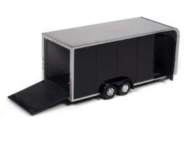 Trailer  - Enclosed Trailer black - 1:64 - Auto World - SP072B - AWSP072B | Toms Modelautos