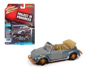 Volkswagen  - Super Beetle convertible 1975 grey-blue - 1:64 - Johnny Lightning - SP145B - JLSP145B | Toms Modelautos