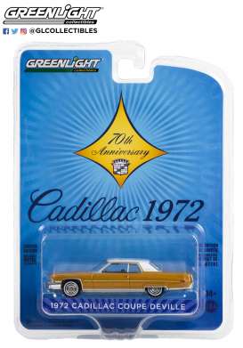 Cadillac  - Coupe 1972 gold - 1:64 - GreenLight - 28100A - gl28100A | Toms Modelautos