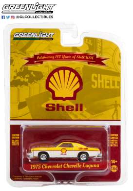 Chevrolet  - Chevelle 1975 yellow/white/red - 1:64 - GreenLight - 28100B - gl28100B | Toms Modelautos