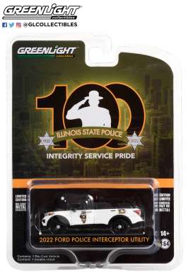 Ford  - Interceptor 2022 white/black - 1:64 - GreenLight - 28100F - gl28100F | Toms Modelautos