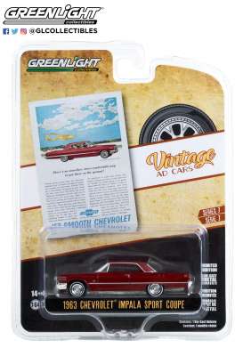 Chevrolet - Impala 1963 red - 1:64 - GreenLight - 39100A - gl39100A | Toms Modelautos Chevrolet - Impala 1963 red - 1:64 - GreenLight - 39100A - gl39100A | Toms Modelautos